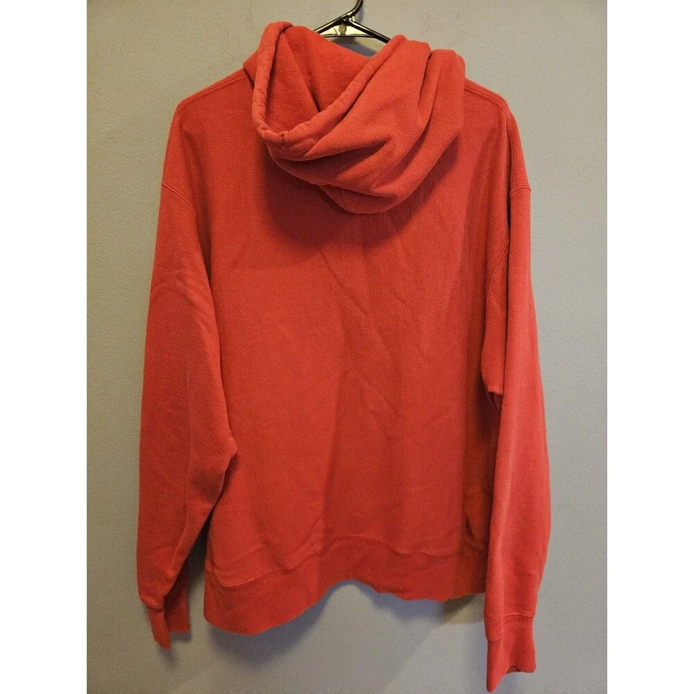 Vintage Y2K Champion Reverse Weave Hoodie XL Red Embroidered Logo Made Honduras